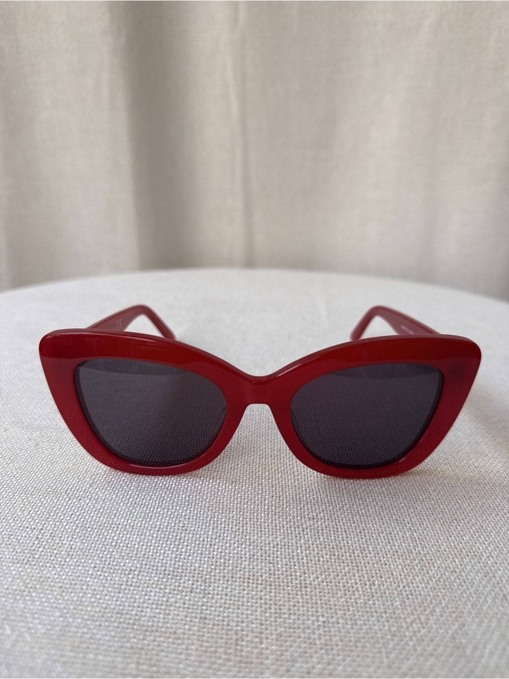 Zara Red Cat-Eye Sunglasses with Dark Lenses